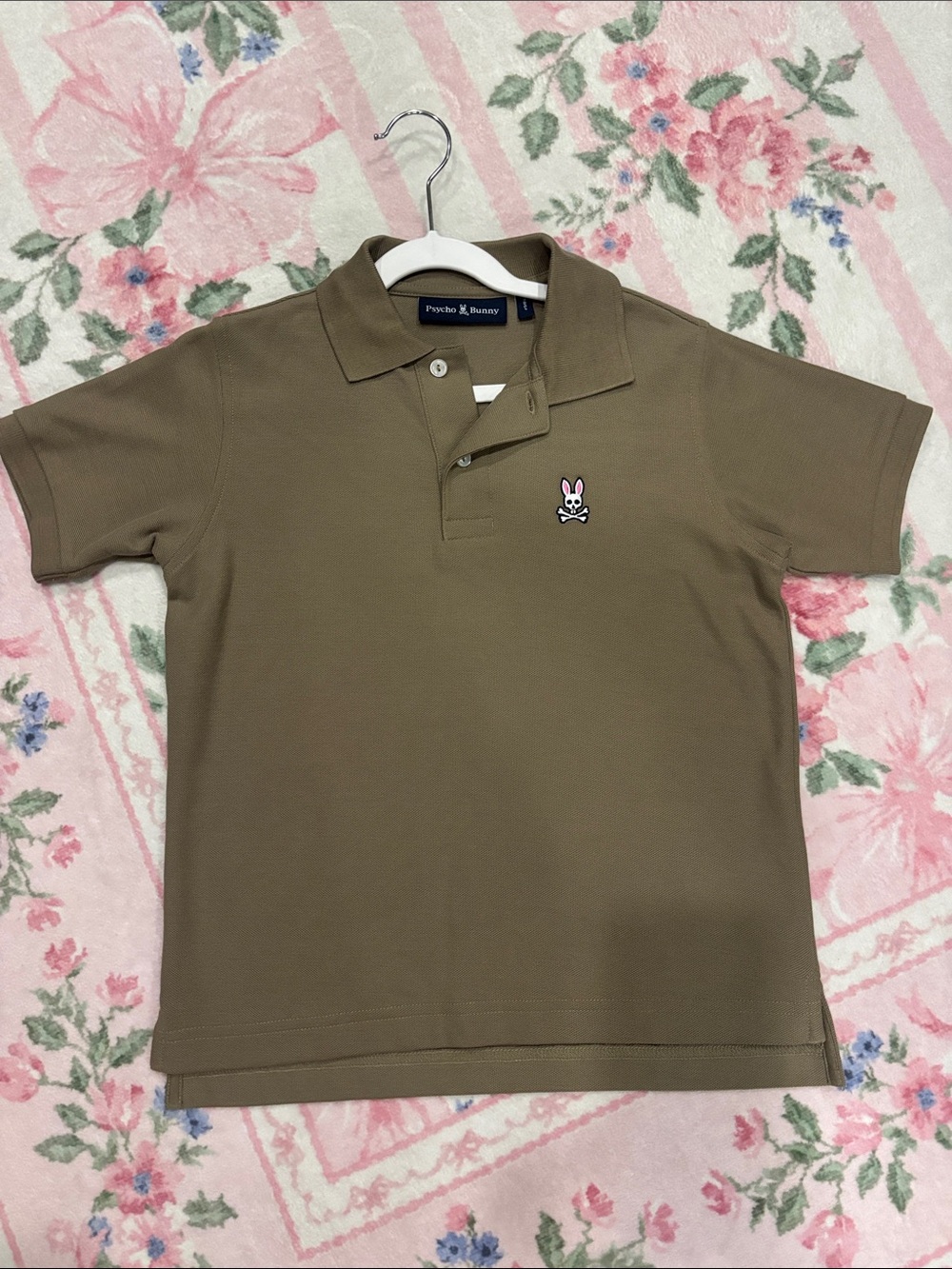 Boys Psycho Bunny Kids Classic Polo in Olive